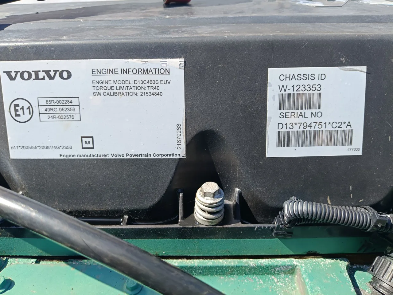 Двигатель (ДВС) 460 л.с. D 13C 460S EUV  б/у 21534840 / 22232691 / 21679263 для Volvo (Вольво) - 2