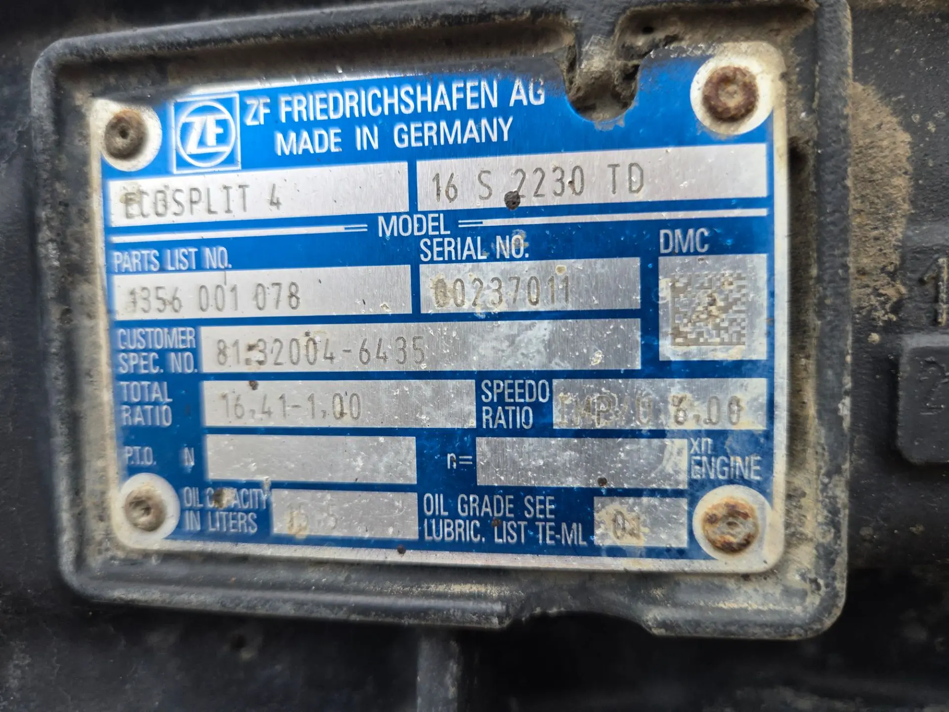 КПП Ecosplit ZF 16S 2220 TD б/у 81320046306 / 81320046016 / 81320049016 для MAN (Ман) ZF - 2